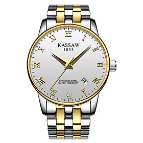 Đồng hồ nam chính hãng KASSAW K801-1 Fullbox, Kính sapphire ,chống xước,chống nước,dây kim loại thép không gỉ 316L, Đồng hồ cơ (Automatic),Mới 100%,Bảo hành 12 tháng