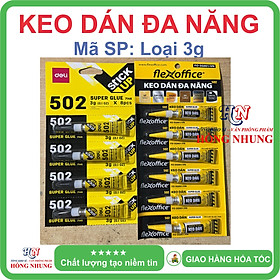 [ SALE] Keo Dán Đa Năng 502, Phù Hợp Dán Cho Các Bề Mặt Gỗ, Kim Loai, Nhựa, Da, Gốm Sứ, Cao Su