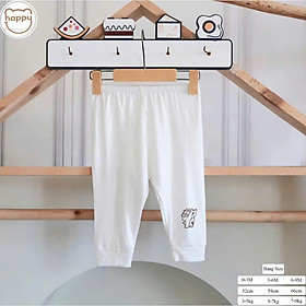 Quần Dài Trắng Thun Lạnh Mặc Tả Bỉm Thoải Mái Chất Mềm, Mát, Co Giãn Cho Bé Sơ Sinh - 1 Quần - Bé Trai