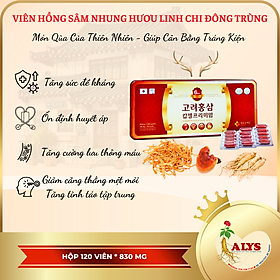 Hình ảnh Viên Sâm Nhung Linh Chi Đông Trùng Daedong Hàn Quốc Hộp 120 viên