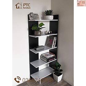 Mua Kệ sách gỗ 5 tầng màu trắng sang trọng  Kệ sách góc tường đa năng 5 tầng thông minh Chất liệu gỗ MDF