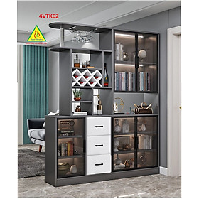 Vách ngăn kiêm tủ rượu trang trí phòng khách , nhà bếp 4VTK02