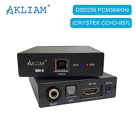 Card âm thanh giao diện kỹ thuật số AkLIAM DDC-6 CCHD957 Xmos DSD256 PCM 384KHz I2S Bộ chuyển đổi âm thanh đầu ra Màu sắc: Phiên bản thường