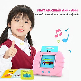 Máy đọc thẻ tiếng anh 112 thẻ 224 từ vựng tiếng anh hình con mèo dễ thương