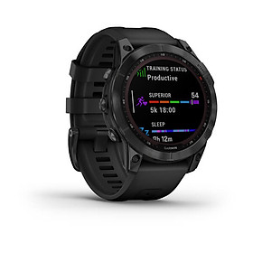Mua Đồng Hồ G a r m i n Fenix 7 Sapphire Solar  Black DLC Titanium with Black Silicone Band
