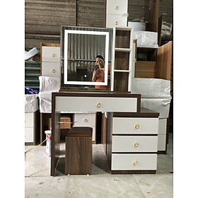 Mua Bàn trang điểm gương có đèn Led cảm ứng  bàn rút  gỗ MDF phủ melamine