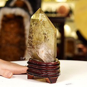 Trụ Đá Thạch Anh vàng 1,2kg - 19cm - Mệnh Thổ và Mệnh Kim