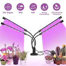 4 Head LED Plant Grow Light USB 360 Degree Desk Lamp Remote Control Light