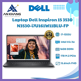 Mua Laptop Dell Inspiron 15 3530 N3530-i7U161W11BLU-FP (Intel Core i7-1355U | 16GB | 1TB | Intel Iris Xe | 15.6 inch FHD | Win 11 | Office | Đen) - Hàng Chính Hãng - Bảo Hành 12 Tháng