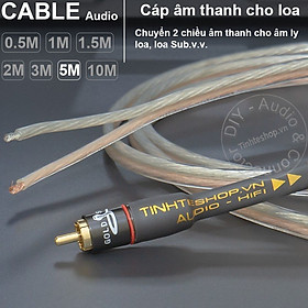 Mua Cáp hoa sen nối tín hiệu âm thanh sang trạm Loa Sub Âm ly DIY- RCA audio cable to speaker station plug for Sub Amplifier