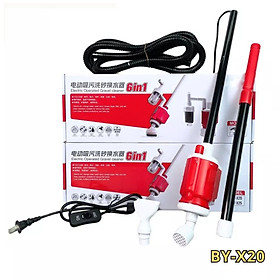 Máy hút cặn vệ sinh bể cá 6IN1 Tích Hợp bơm BY-X20 & BY-X25