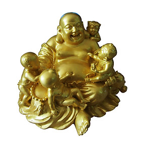 Tượng đá phật di lặc ngũ phúc vàng - DLV20