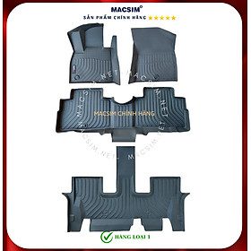 Thảm lót sàn xe ô tô Hyundai Palisade 7s (sd) Nhãn hiệu Macsim chất liệu nhựa TPE cao cấp màu đen