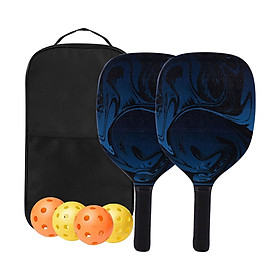 Sports Pickleball Paddles Set with 4 Balls for Indoor and Outdoor Tournament