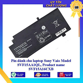 Pin dùng cho laptop Sony Vaio Model SVF15AA1QL Product name SVF15A16CXB - Hàng Nhập Khẩu New Seal