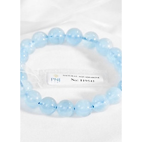 Gembank Lắc Tay Aquamarine Ngọc Xanh Biển Tự Nhiên 10mm Kèm Giấy Kiểm Định