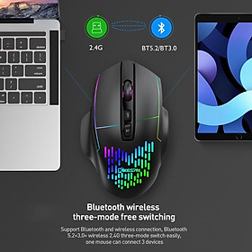 Mua 3 Chế Độ Bluetooth 2.4G Chuột Chơi Game Có Dây Quang Học 1600DPI Chuyên Dụng Cho Máy Tính Dành Cho Game Thủ