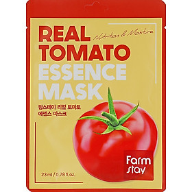 Set 10 Mặt Nạ dưỡng trắng da tinh chất cà chua -FARMSTAY REAL TOMATO ESSENCE MASK- 23ml