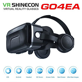 Kính thực tế ảo xem film 3D VR Shinecon 6.0 G04EA Dùng Cho Điện Thoại Từ 4.8 - 7.3 Inches - NEW VR Shinecon Headset Upgrade Version Virtual Reality Glasses - Hàng Chính Hãng