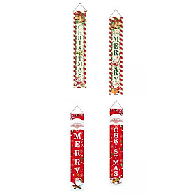 2 Pair Front Porch Sign Festive Scene Layout Props Multipurpose for Home