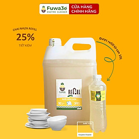 Refill Nước rửa chén hữu cơ enzyme sinh học dứa Fuwa3e 500ml