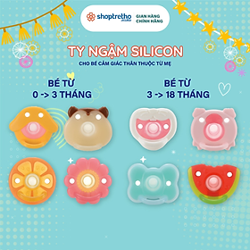 Ty ngậm silicone Richell Nhật Bản Baby