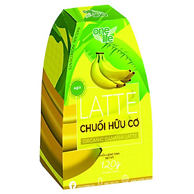 Trái Cây Sạch - Latte Chuối Hữu Cơ OneLife - Sinh Tố Chuối Hộp 6 gói