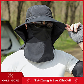 Mũ che nắng golf nam nữ có dây điều chỉnh kèm khẩu trang