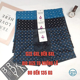 Combo 4 Quan lot nam cotton boxer đùi cao cấp lụa in thoáng khí BIG SIZE