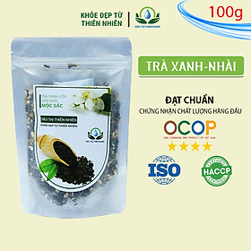 Chè Xanh Ướp Hoa Nhài Mộc Sắc 100g