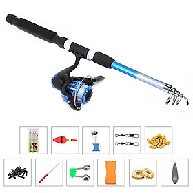 Fishing Reel Rod Combo Set Fishing Pole Spinning Reel Set with Fishing Accessories