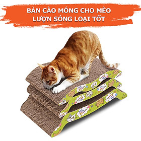 Bàn Cào Móng Lượn Sóng Cho Mèo, Bàn Cào Mèo Kích Thước 20 x 42cm - YonaPetshop
