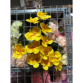 Mua Cành Lan hồ điệp 3 nhánh cao cấp - hoa giả hoa lụa  - 3 nhánh - 12 bông  - dài 100cm