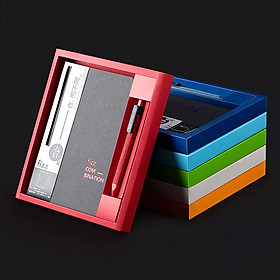 Xiaomi Youpin Fizz Office Business Hard Surface Notebook Set, dùng cho sổ tay văn phòng sinh viên, sổ tay gấp 360 °, bút gel viết trơn, bộ quà tặng doanh nhân