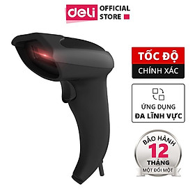 Máy Quét Mã Vạch 1D Đa Ứng Dụng Deli - Quét Mã Code Siêu Thị, Cửa Hàng Tạp Hóa, Kho Hàng, Kết Nối USB Có Dây Đa Thiết Bị Thông Minh - Hàng Chính Hãng- ES201 ES211