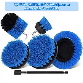 Bộ Bàn Chải Vệ Sinh Gắn Máy Khoan Blue Electric Brush Euro