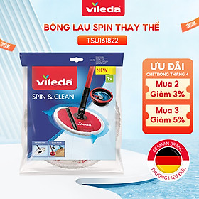 Bông lau thay thế cây lau nhà VILEDA Spin&Clean có thể tái sử dụng, công dụng diệt khuẩn 99%