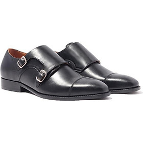 Giày Tây Nam Công Sở Khoá Cài Banuli  Da Bê Italian Double Monk Strap H1DS3 (Da Veg Itali Mềm Dẻo, Đế Siêu nhẹ, Bảo Hành Trọn Đời)