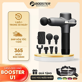 Máy Massage BOOSTER U1 thế hệ mới, Máy massage gun giảm đau mỏi toàn thân 8 Cấp độ , 6 Đầu Massage chuyên sâu - Công Suất 125W