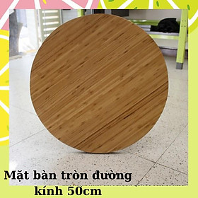 Mua Mặt bàn gỗ tre ghép thanh cao cấp dùng cho gia đình/ nhà hàng quán cà phê - mặt bàn tròn gỗ tre tự nhiên