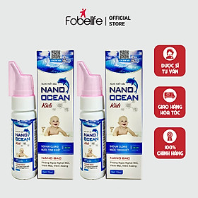 Combo 2 Chai Xịt Nước Biển Vệ Sinh Mũi Cho Trẻ Em Nano Ocean Kids