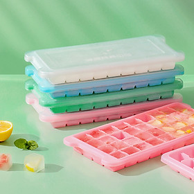 Mua Khay Làm Đá Silicon 36 Viên Có Nắp Đậy Tiện Lợi