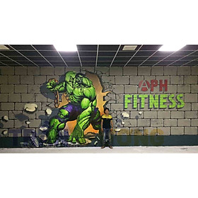 Mua Tranh dán tường 3d phòng gym người khổng lồ GY26