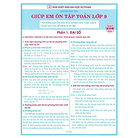 Sách - Giúp Em Ôn Tập Toán Lớp 9 - Dùng Chung Cho Các Bộ SGK Hiện Hành - Hồng Ân
