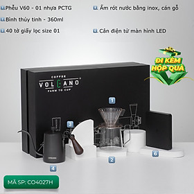 Bộ combo Gift Set pha cà phê V60 01 hiện đại CAFE DE KONA