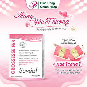  Suvéal Grossesse - Fer: Vitamin Tổng Hợp Cho Bà Bầu Cao Cấp Từ Pháp, Bổ Sung Đầy Đủ Vitamin Khoáng Chất, Ngăn Ngừa Dị Tật Thai Nhi, Tiền Sản Giật Và Tiểu Đường Thai Kỳ, Không Gây Táo Bón