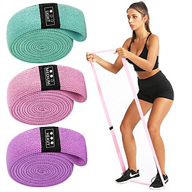 3PCS Sports Exercise Resistance Loop Bands Set Elastic Booty Band Set with Carry Bag for Yoga Home Gym Training