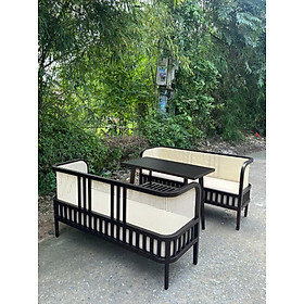 Mua Bộ sofa Indochine Băng dài 1m5 x sâu 60 cm x cao 85 cm và 2 ghế đơn kèm bàn cao cấp Tundo