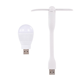 Bóng Đèn USB Và Đèn Ngủ Quạt Mát Mùa Hè Cho Pin Sạc Dự Phòng / Máy Tính Xách Tay / Bộ Đổi Nguồn (Trắng)