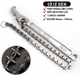 Cờ lê xích thép trắng 12 inch/ 300mm, mỏ lết xích siêu cứng, cờ lê răng cưa mở nắp lọc dầu nhớt, vam tháo cốc lọc dầu